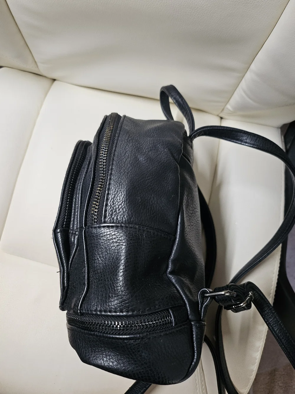 Mudd Black Leather Mini Backpack